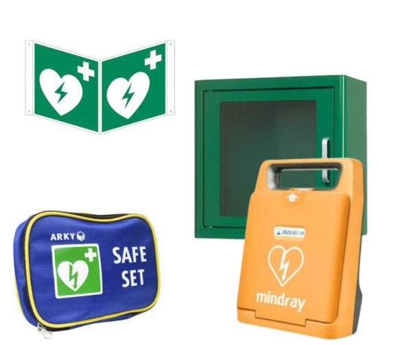 Indoor AED Bundle mit Mindray BeneHeart C1 Online 4G , inkl. Notfalltraining vor Ort