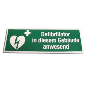 sticker_de_1 Rettungszeichen Defibrillator (AED) – Aufkleber Set (2 Stück)