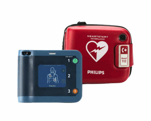 Philips AED FRx Philips AED HeartStart FRx Halbautomat inkl. Taschenset, Notfallset und AED Beschilderung