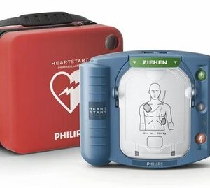 Philips AED HS1 Philips AED HeartStart HS1 Halbautomat inkl. Taschenset, Notfallset und AED Beschilderung