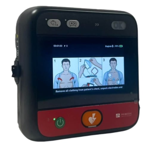Primedic HeartSave myPAD LCD Display AED, inkl. AED Notfallset, Taschenset und Beschilderung